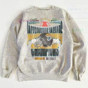 1999 Nfl Jacksonville Jaguars Playoff Ash Sweatshirt Elbertfranklin5